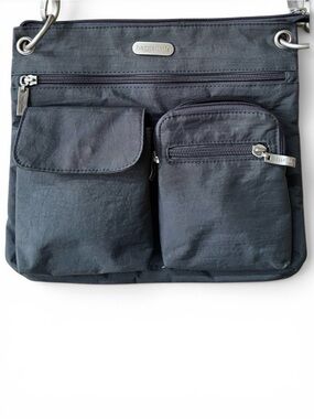 Baggallini Everywhere Crossbody Bag Charcoal Gray Multi Pocket Travel Purse